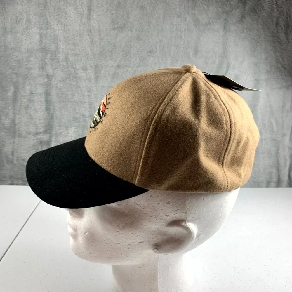Alpine Design Faux Melton Mountain Patch Cap Men's‎ OS Tan Wool Snapback Hat